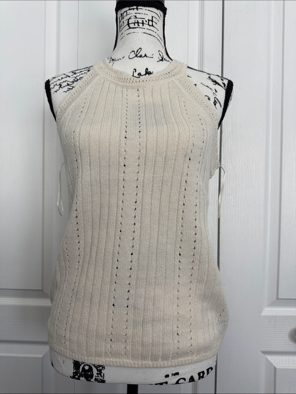 Lucky Brand Cream Knit Tank Top